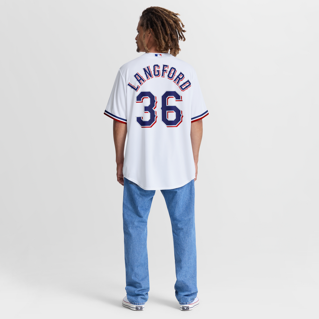 Texas Rangers Wyatt Langford Home Replica Jersey (White)