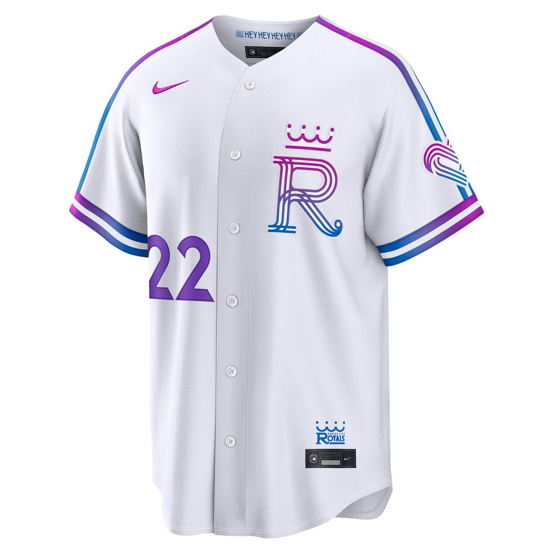 Kansas City Royals Carter Jensen 2026 City Connect Stadium Jersey (White)