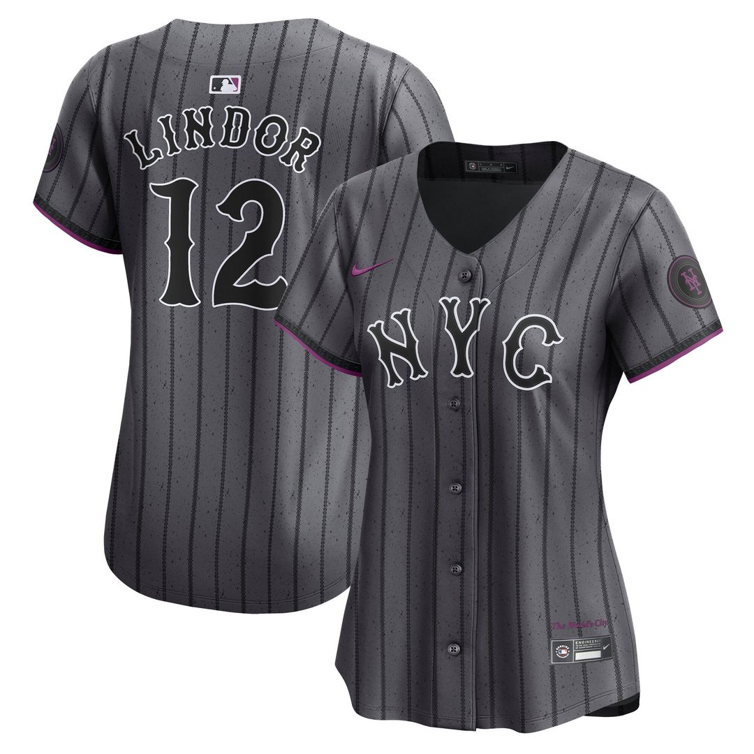 New York Mets Francisco Lindor Women's City Connect Limited Jersey (Gray)
