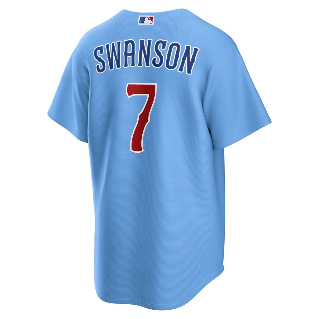 Chicago Cubs Dansby Swanson Alternate Replica Jersey (Light Blue)