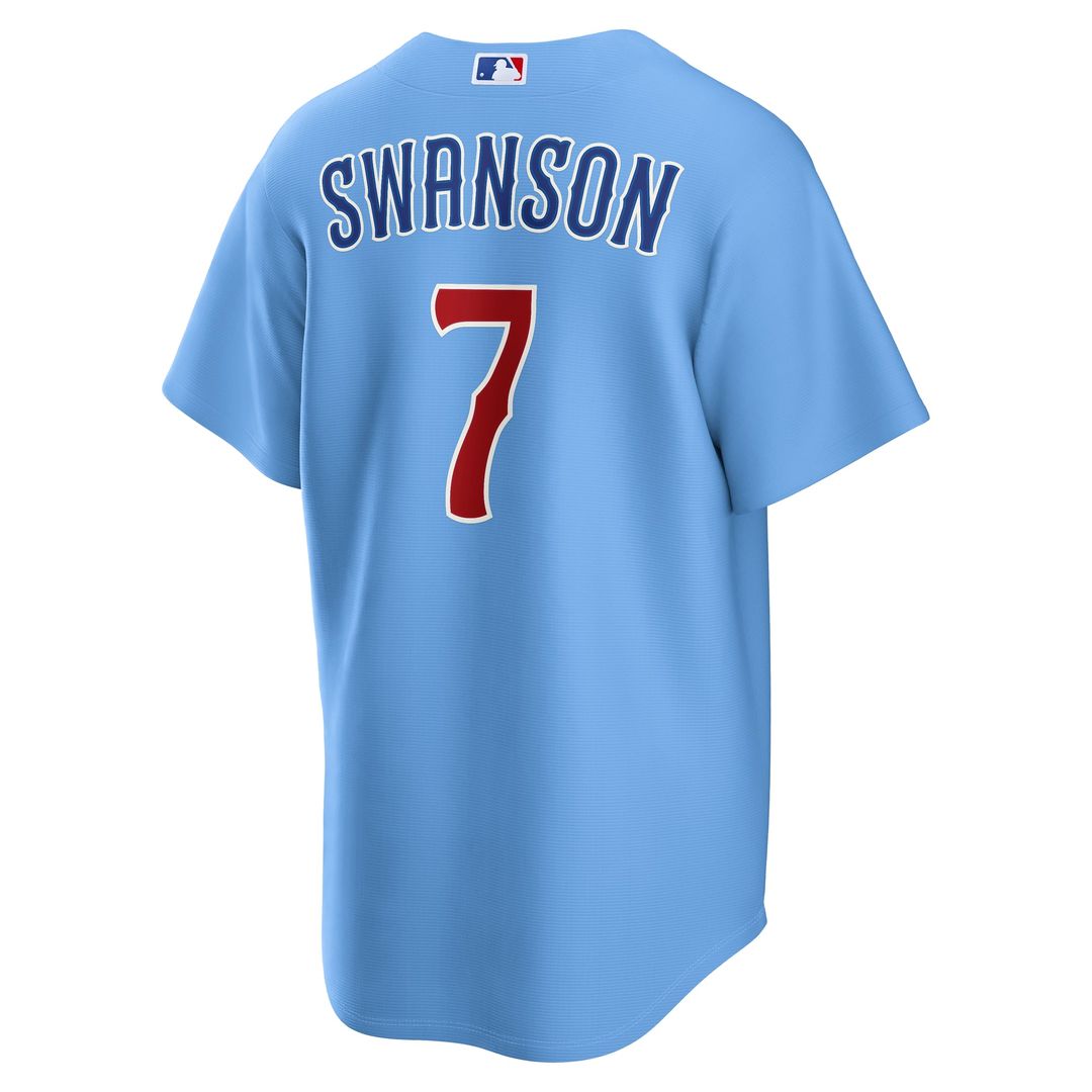 Chicago Cubs Dansby Swanson Alternate Replica Jersey (Light Blue)