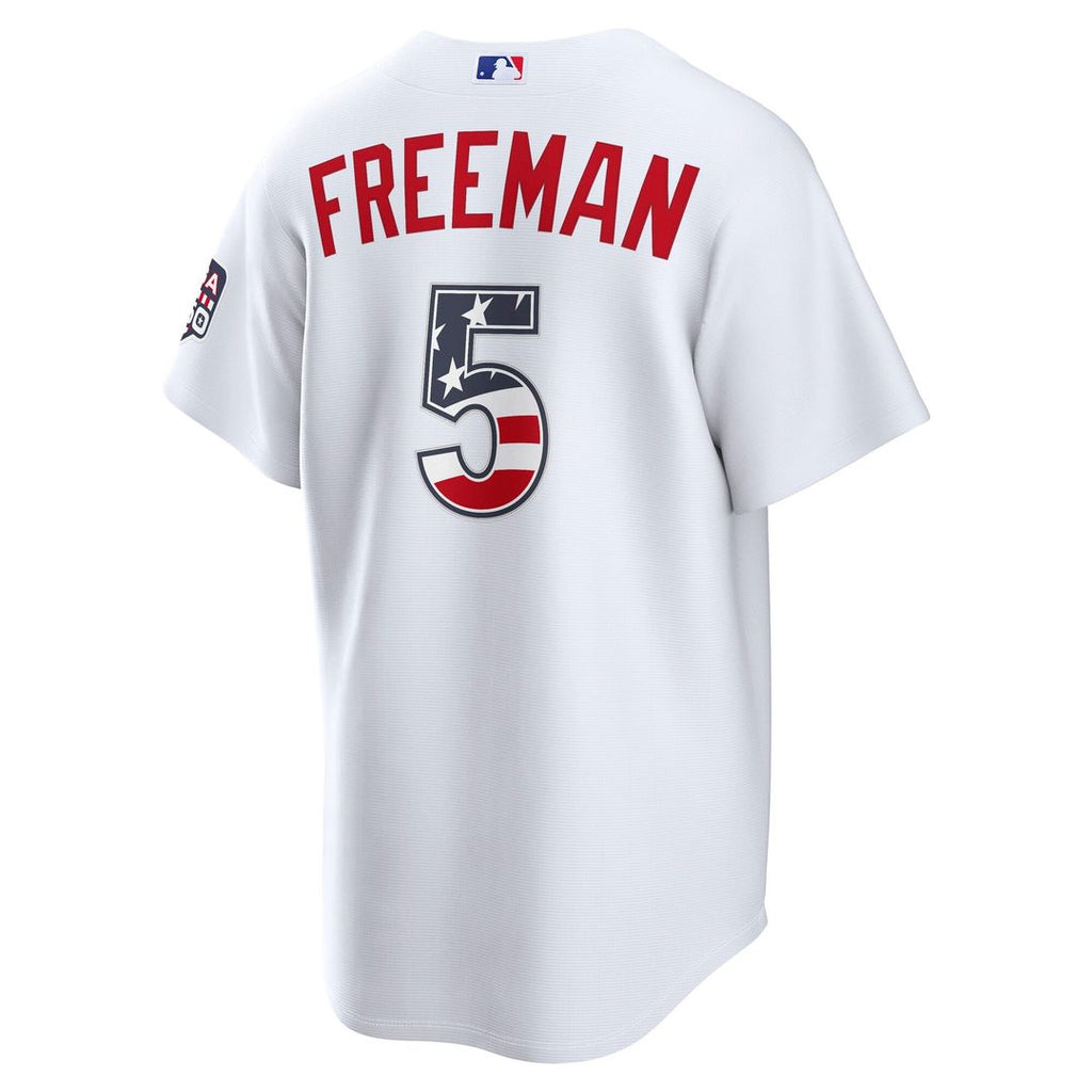 Los Angeles Dodgers Freddie Freeman USA 250 Fourth of July Home Stadium Jersey (White)