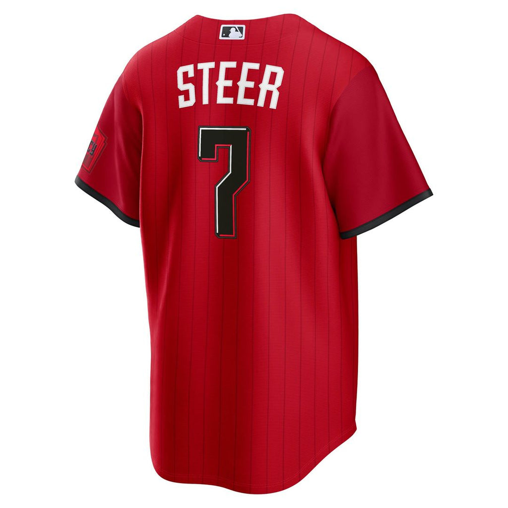 Cincinnati Reds Spencer Steer 2026 City Connect Stadium Jersey (Red)