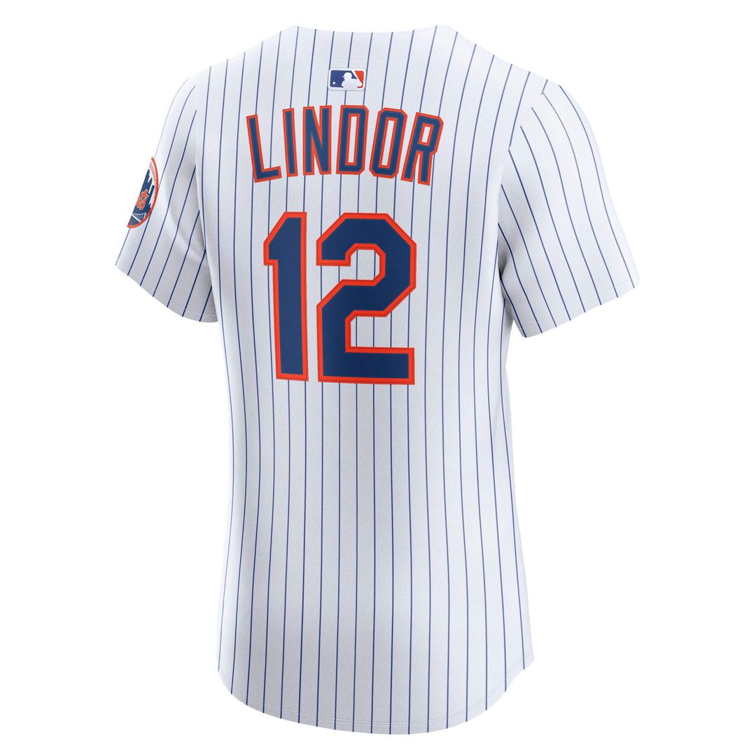New York Mets Francisco Lindor Home Elite Jersey (White)