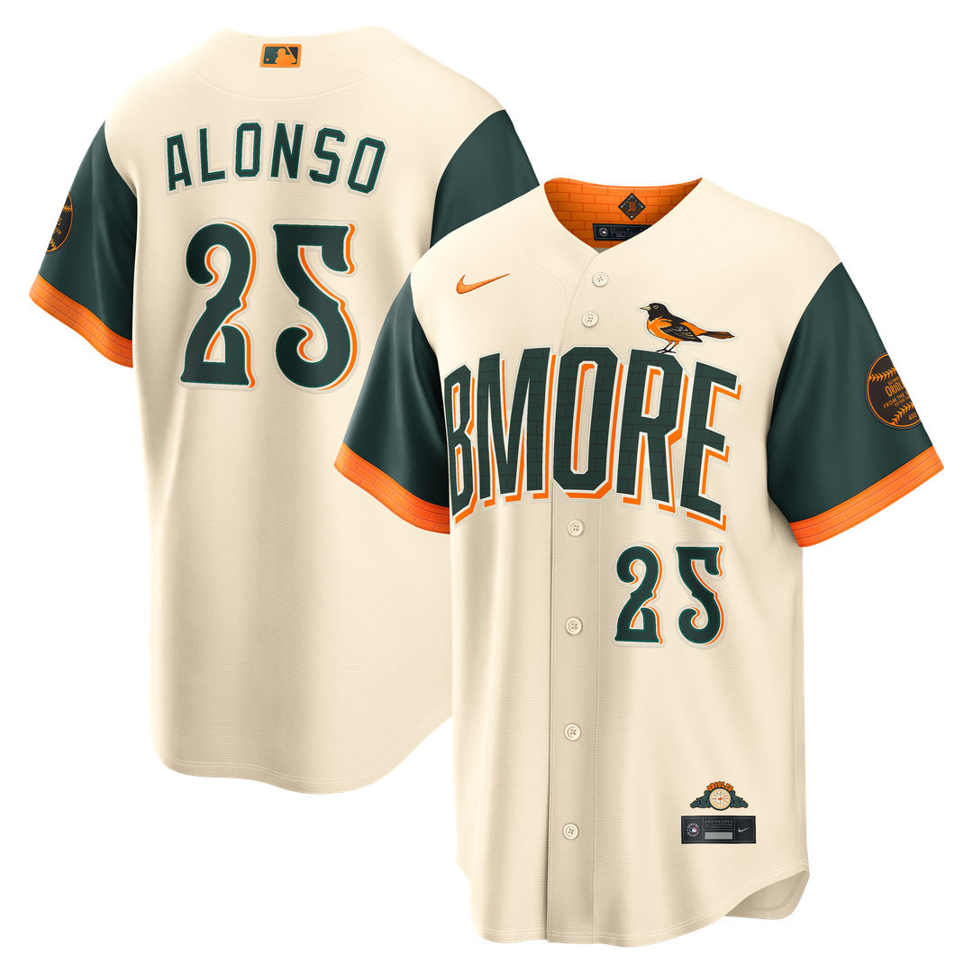 Baltimore Orioles Pete Alonso 2026 City Connect Stadium Jersey (Cream)