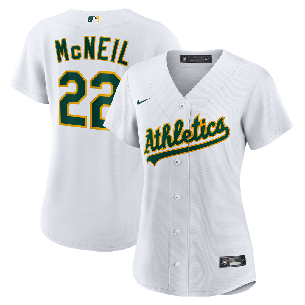 Athletics Jeff McNeil Women's Home Replica Jersey (White)