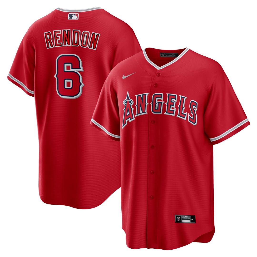 Los Angeles Angels Anthony Rendon Alternate Replica Player Name Jersey (Red)