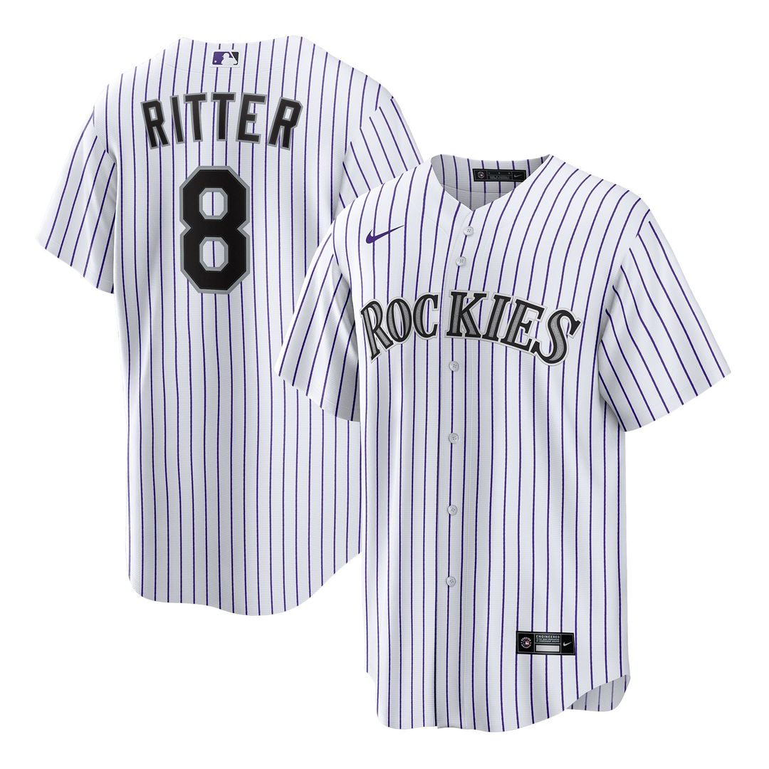 Colorado Rockies Ryan Ritter Home Replica Jersey (White)