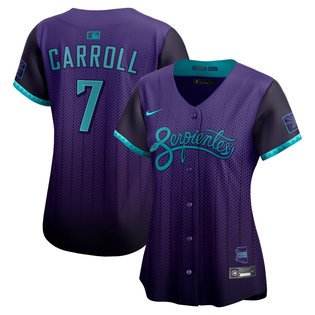 Arizona Diamondbacks Corbin Carroll Women's 2025 City Connect Limited Jersey (Purple)