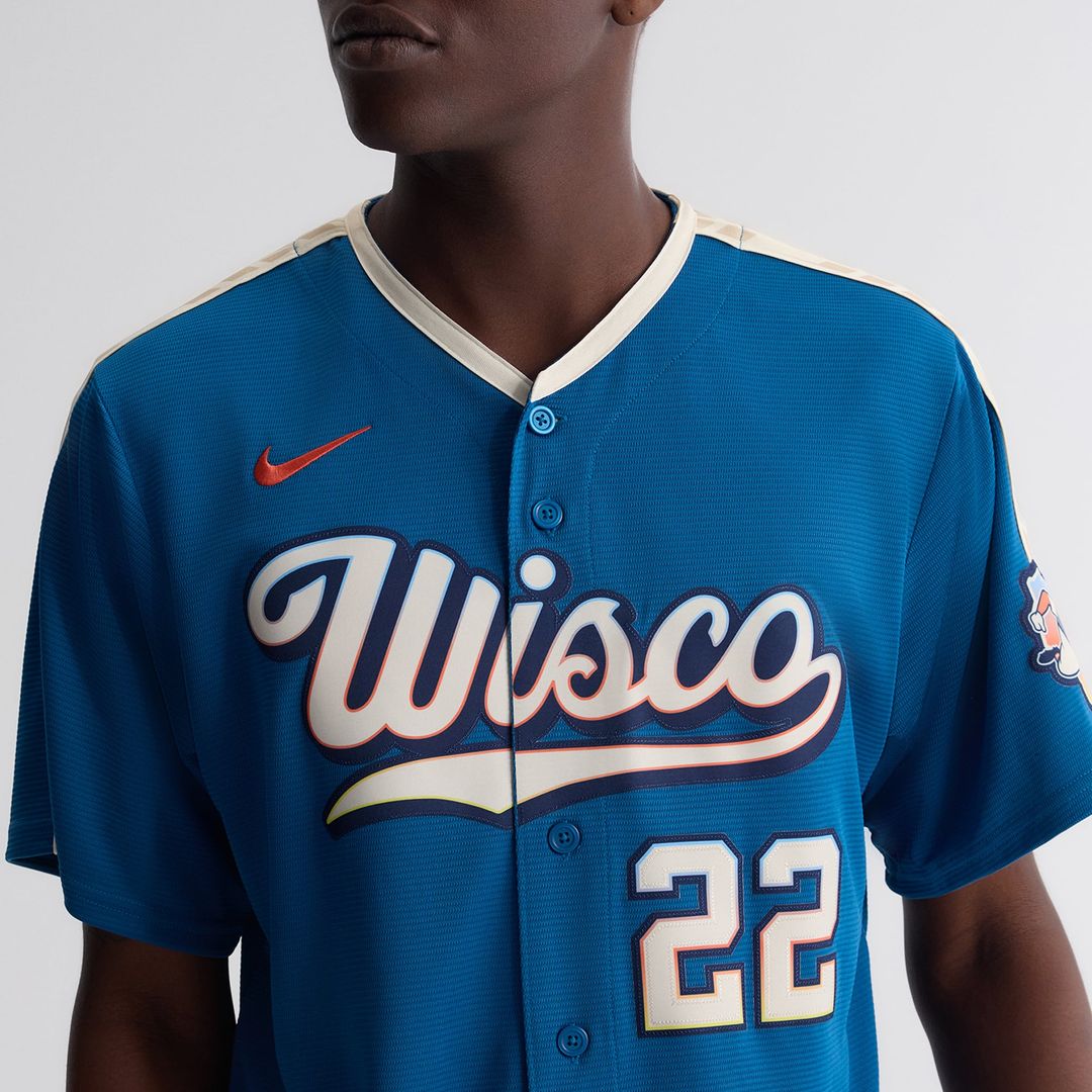 Milwaukee Brewers Christian Yelich 2026 City Connect Stadium Jersey (Mineral Blue)
