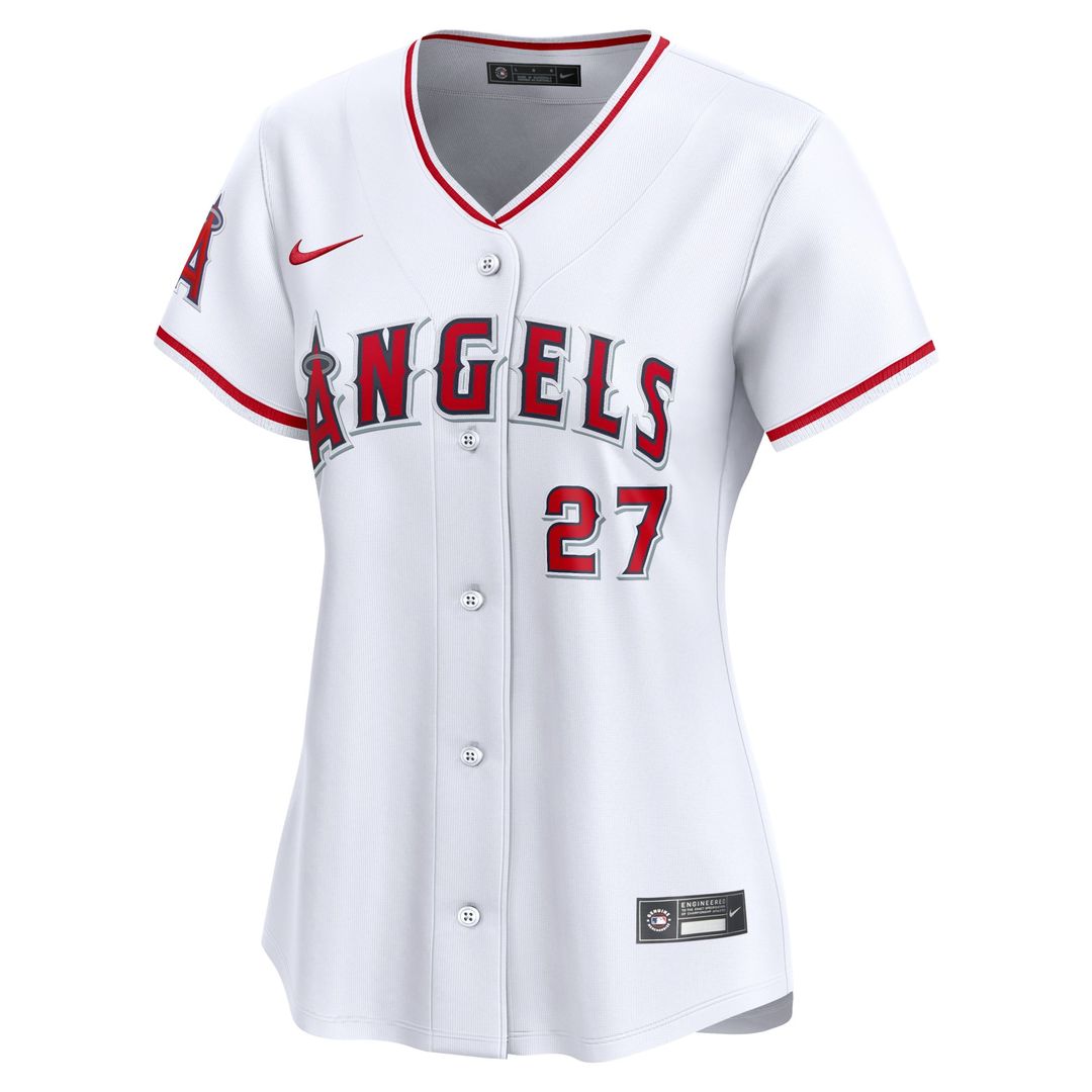 Los Angeles Angels Mike Trout Women's Home Limited Jersey (White)