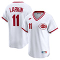 Cincinnati Reds Barry Larkin Throwback Cooperstown Limited Jersey (White)