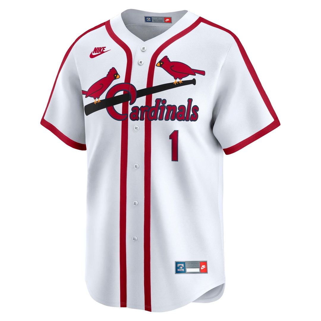 St. Louis Cardinals Ozzie Smith Throwback Cooperstown Limited Jersey (White)