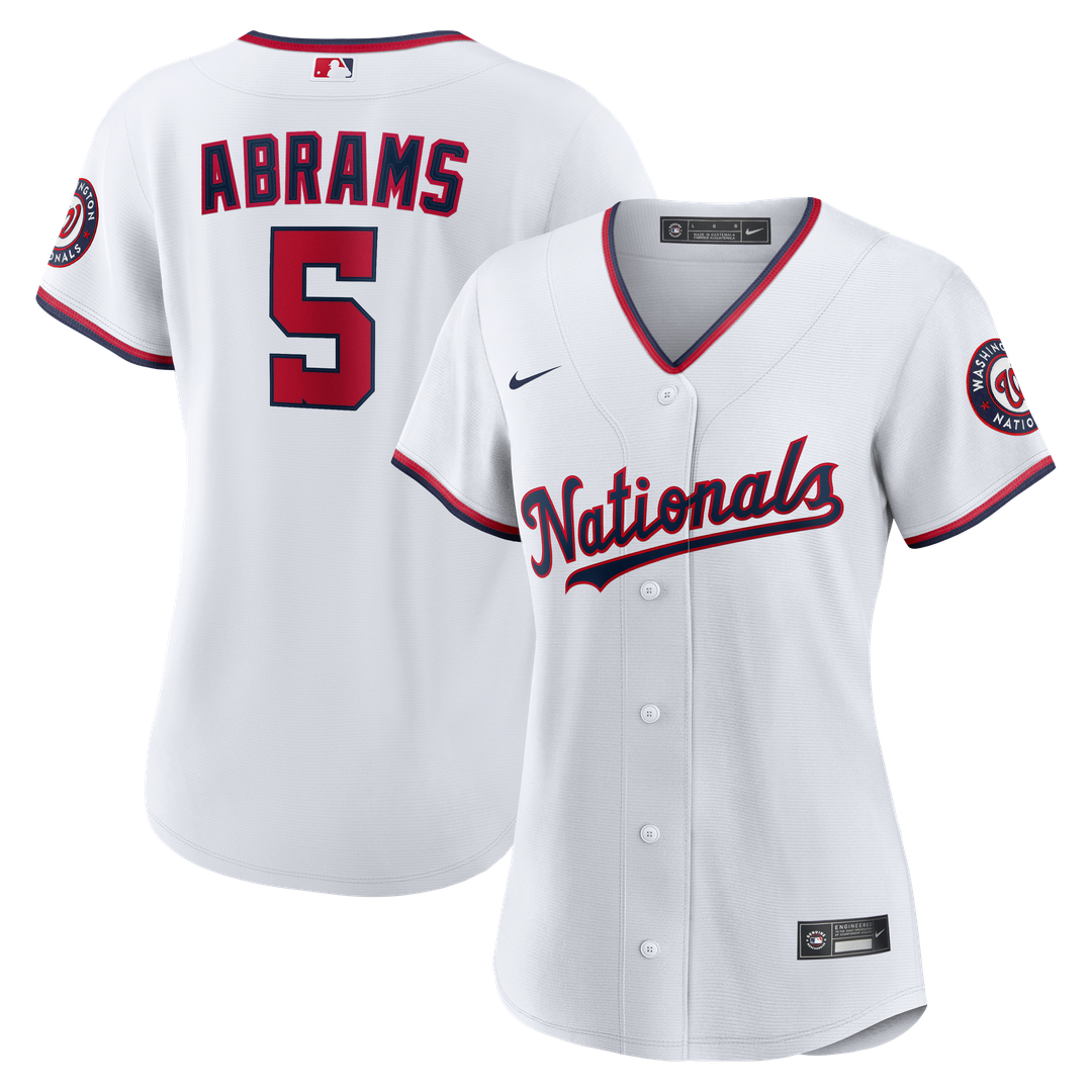 Washington Nationals CJ Abrams Women's Home Replica Jersey (White)
