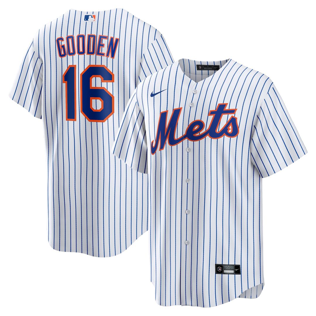 New York Mets Dwight Gooden Home Replica Jersey (White)