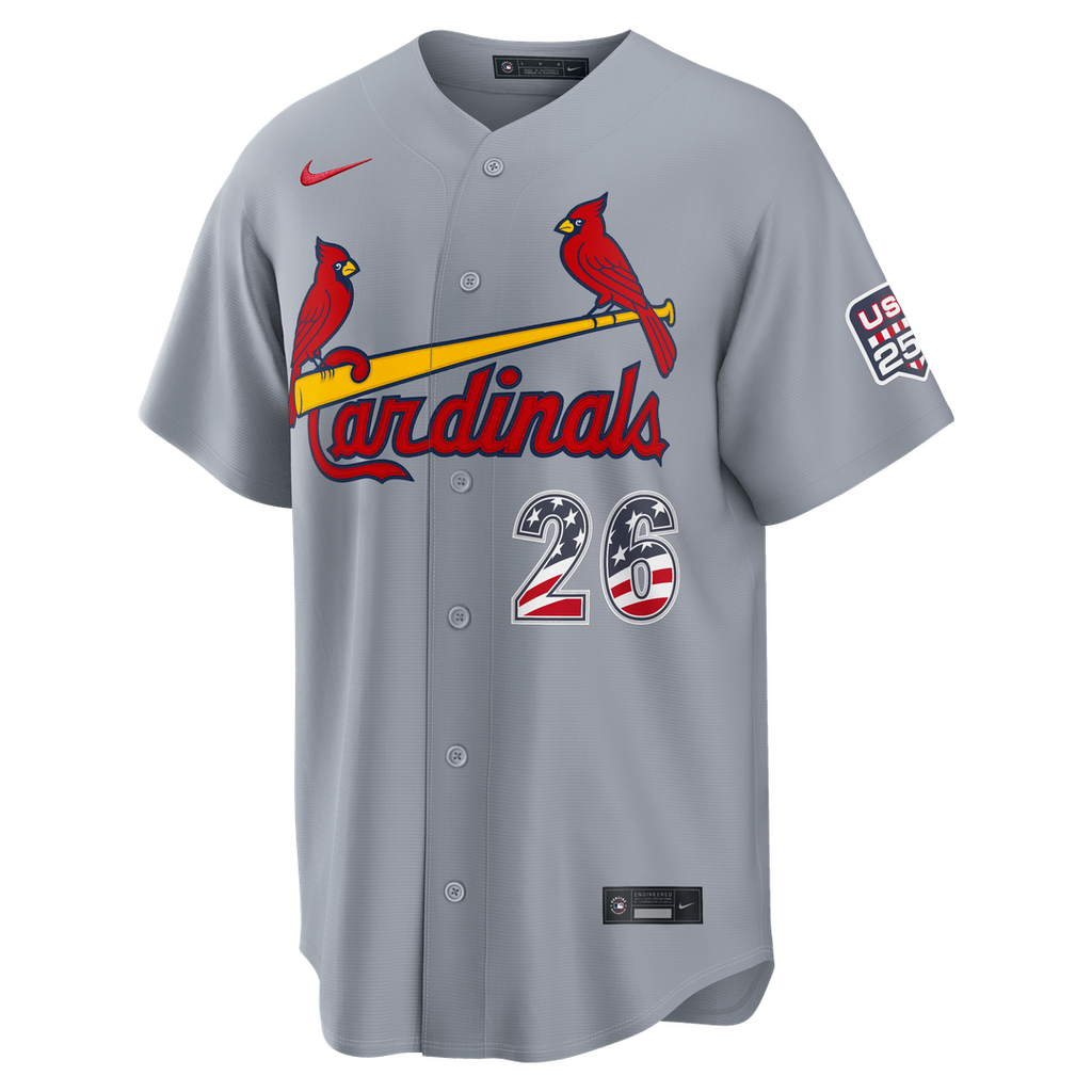 St. Louis Cardinals JJ Wetherholt USA 250 Fourth of July Road Stadium Jersey (Gray)
