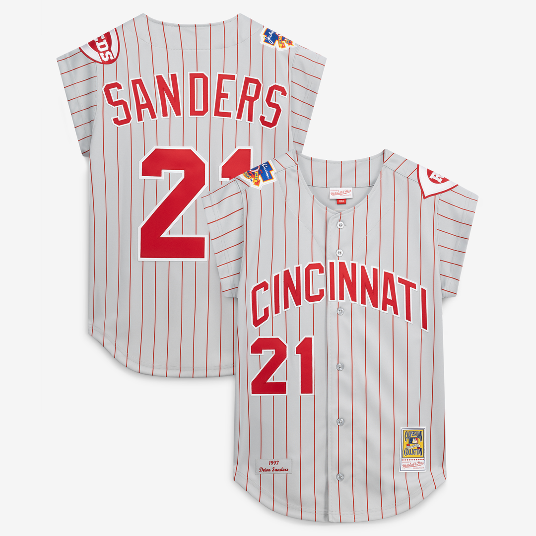Cincinnati Reds Deion Sanders 1997 Authentic Jersey (Gray)
