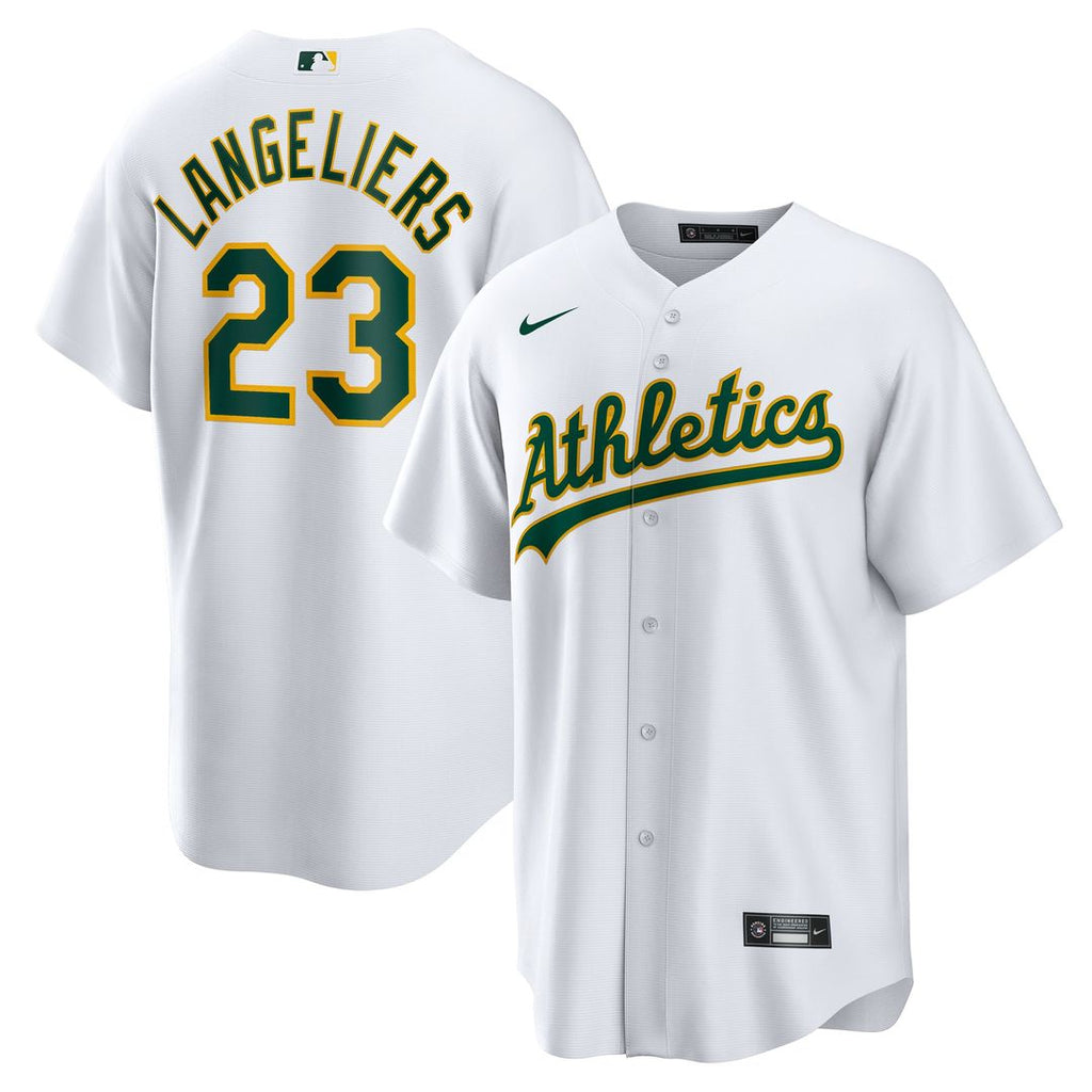 Athletics Shea Langeliers Home Replica Jersey (White)
