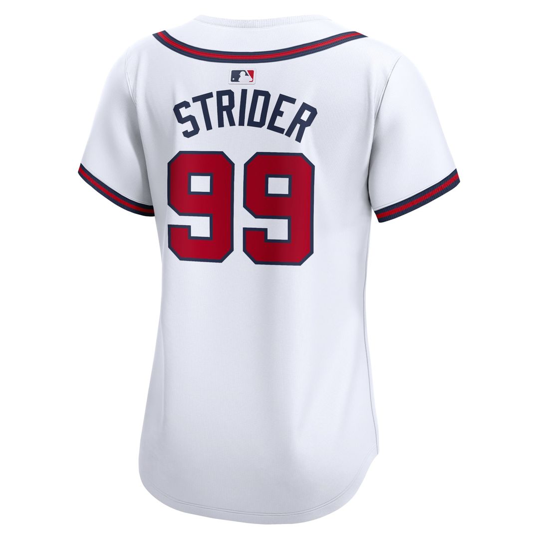 Atlanta Braves Spencer Strider Women's Home Limited Jersey (White)