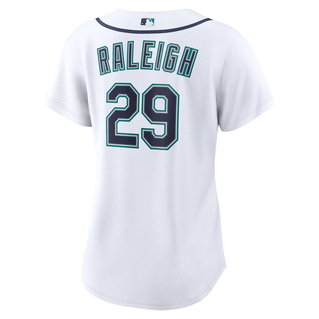 Seattle Mariners Cal Raleigh Women's Home Replica Jersey (White)