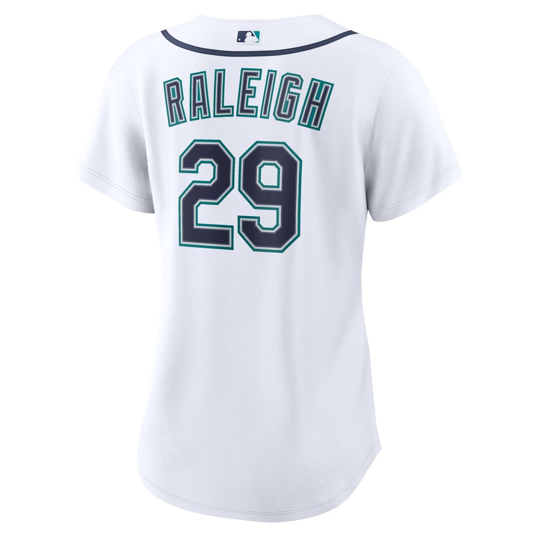 Seattle Mariners Cal Raleigh Women's Home Replica Jersey (White)
