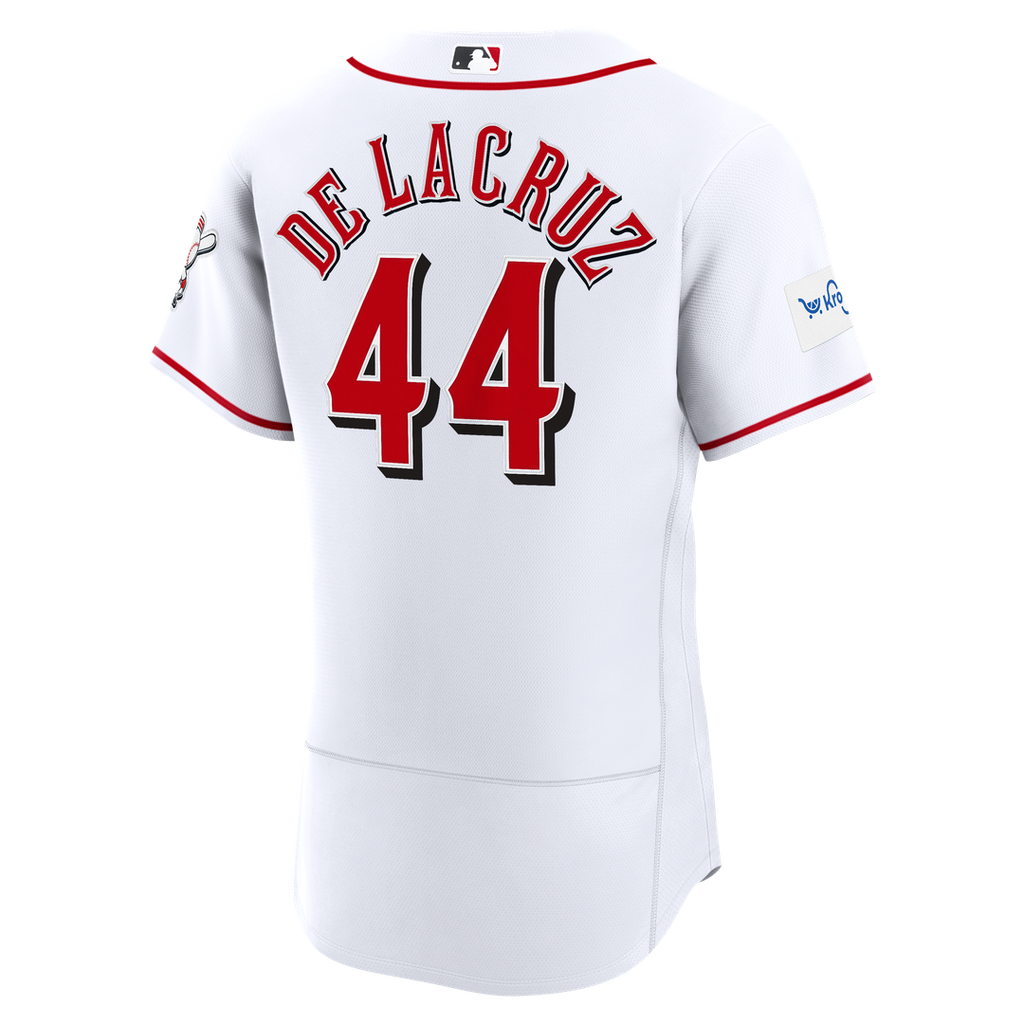 Cincinnati Reds Elly De La Cruz Alternate Authentic Sponsor Patch Jersey (Red)