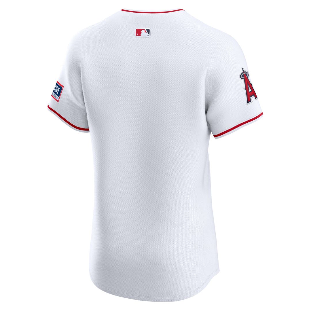 Los Angeles Angels Home Elite Patch Jersey (White)