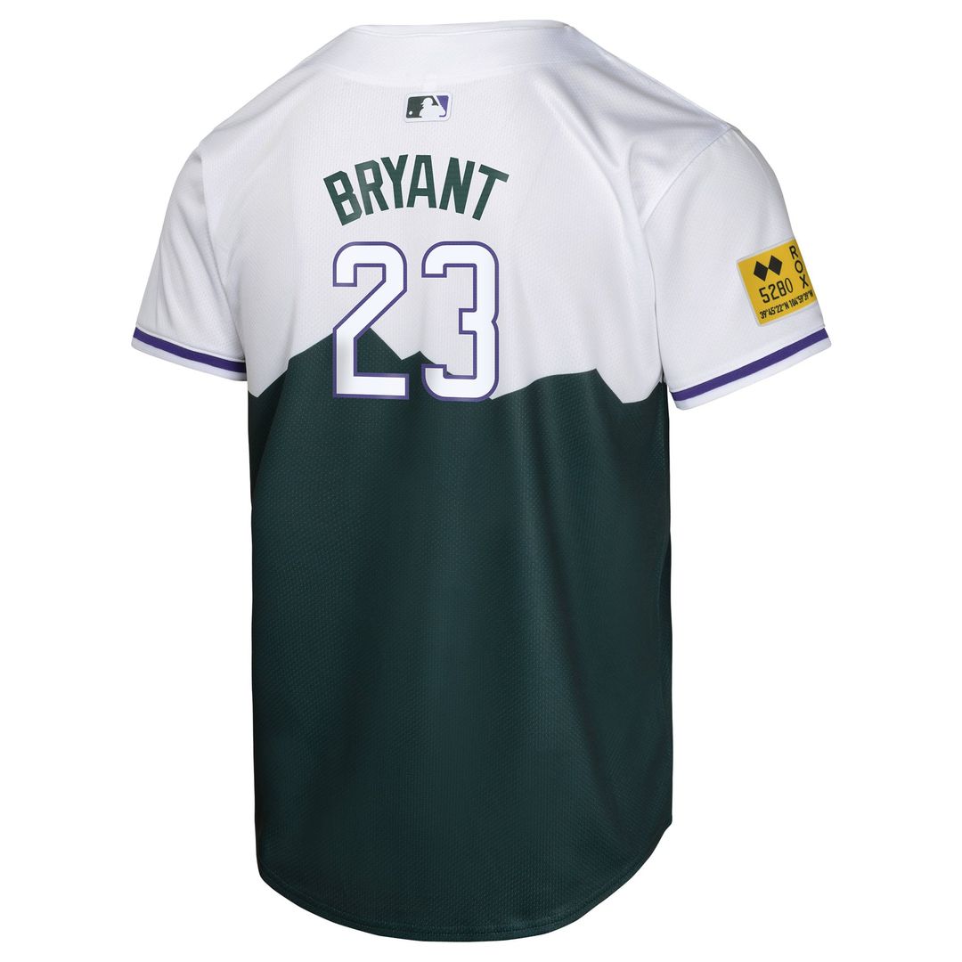 Colorado Rockies Kris Bryant Youth City Connect Limited Jersey (Green)