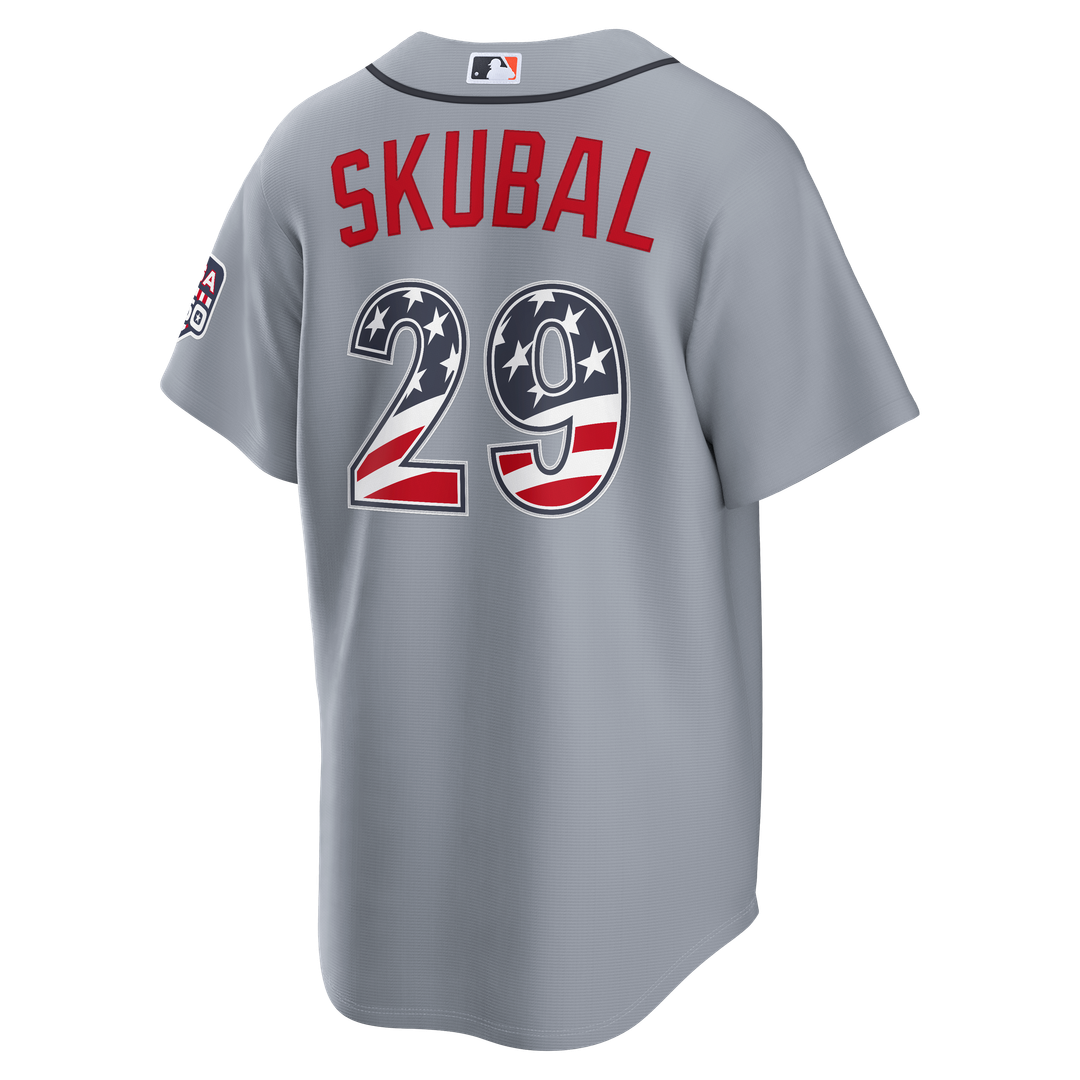 Detroit Tigers Tarik Skubal USA 250 Fourth of July Road Stadium Jersey (Gray)