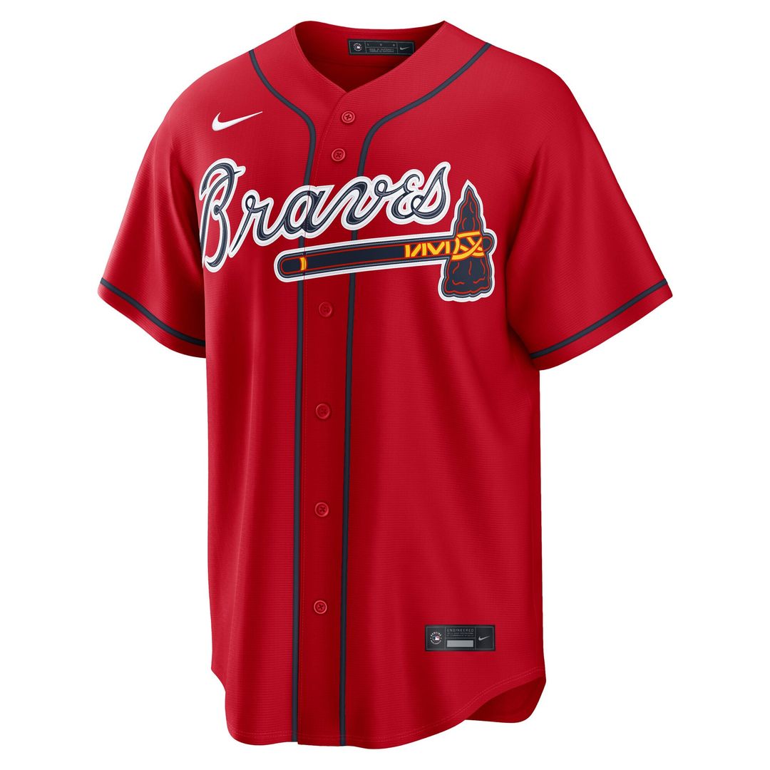 Atlanta Braves Ronald Acuña Jr. Alternate 2 Replica Jersey (Red)