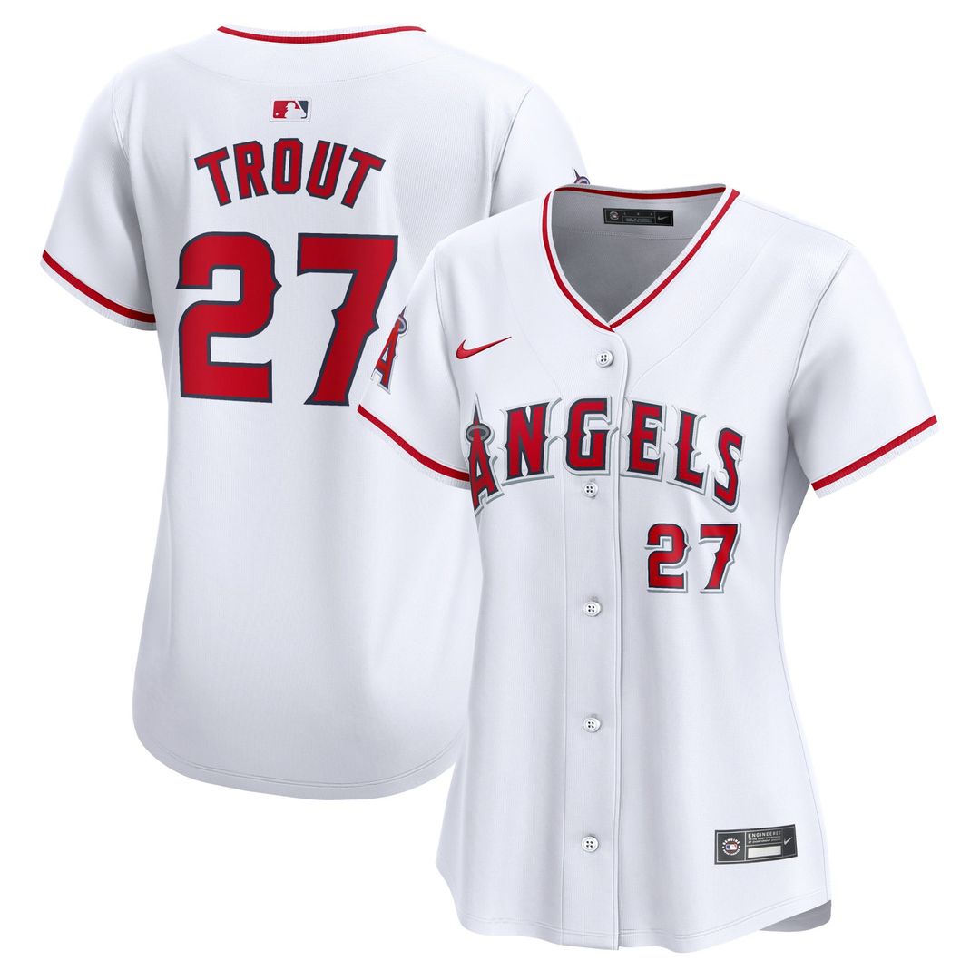 Los Angeles Angels Mike Trout Women's Home Limited Jersey (White)