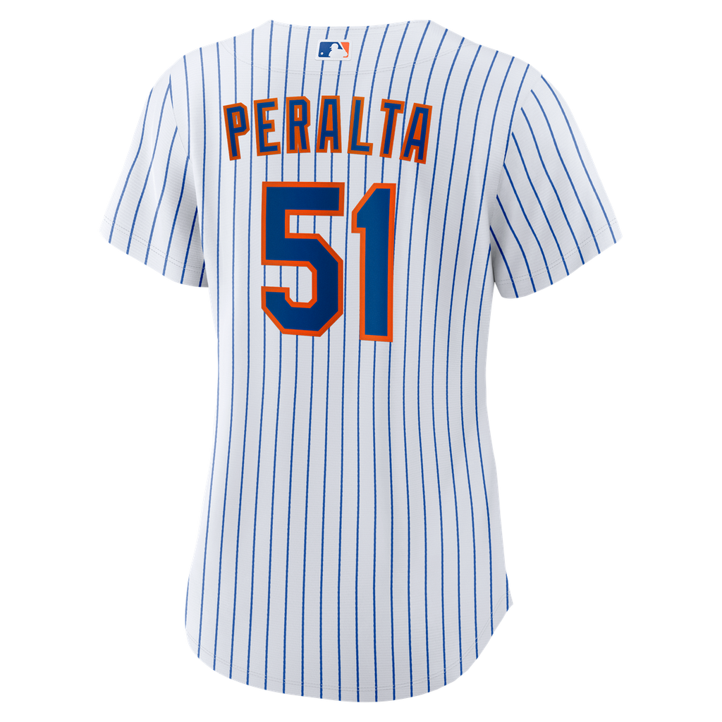 New York Mets Freddy Peralta Women's Home Replica Jersey (White)