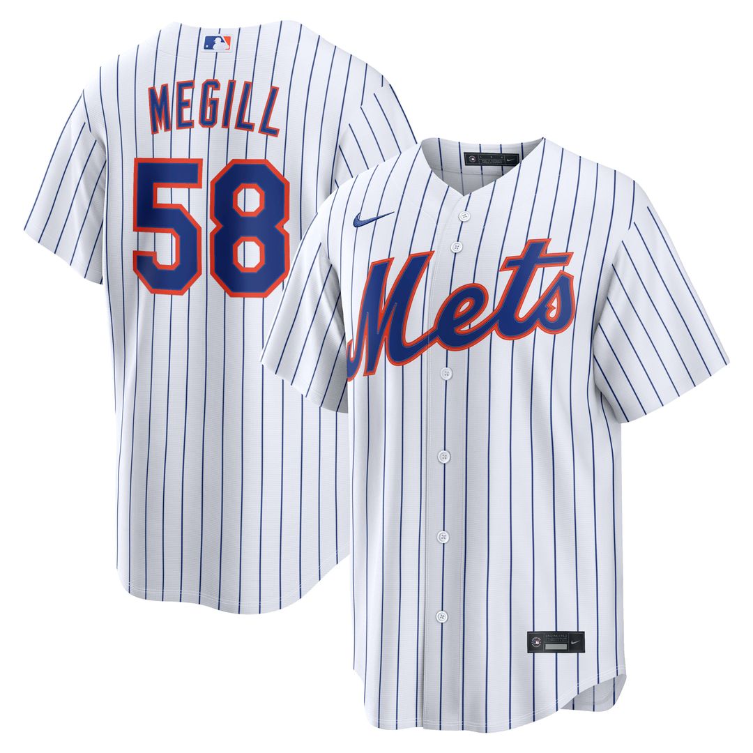 New York Mets Tylor Megill Home Replica Jersey (White)