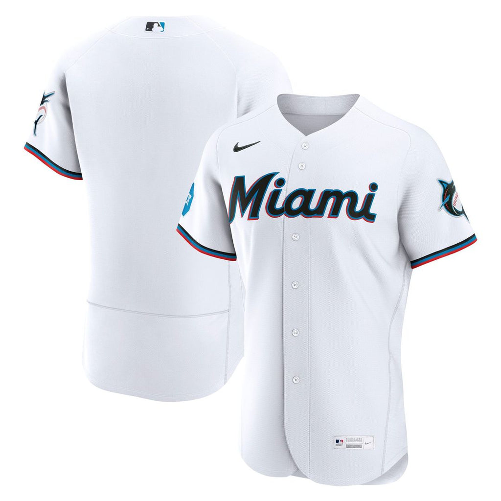 Miami Marlins Home Authentic Jersey (White)