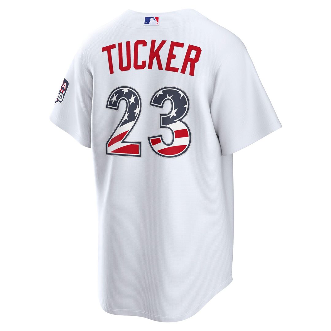 Los Angeles Dodgers Kyle Tucker USA 250 Fourth of July Home Stadium Jersey (White)
