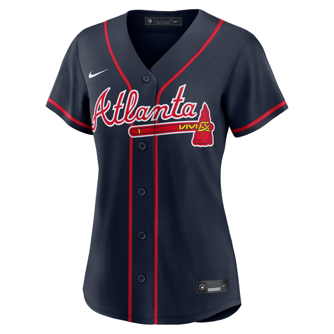 Atlanta Braves Ronald Acuña Jr. Women's Alternate Replica Jersey (Navy)