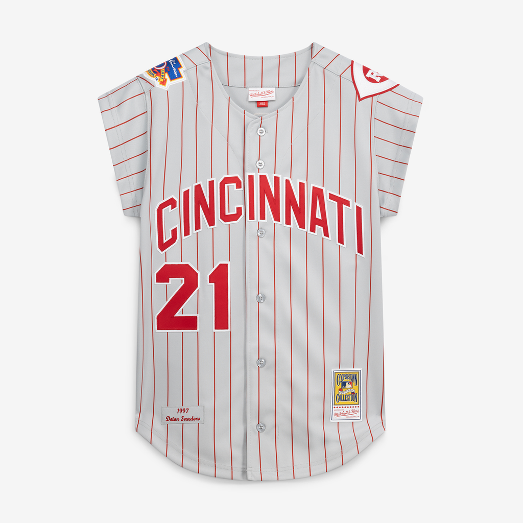 Cincinnati Reds Deion Sanders 1997 Authentic Jersey (Gray)