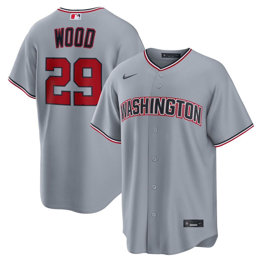 Washington Nationals James Wood Road Replica Jersey (Gray)