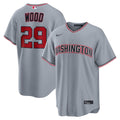 Washington Nationals James Wood Road Replica Jersey (Gray)