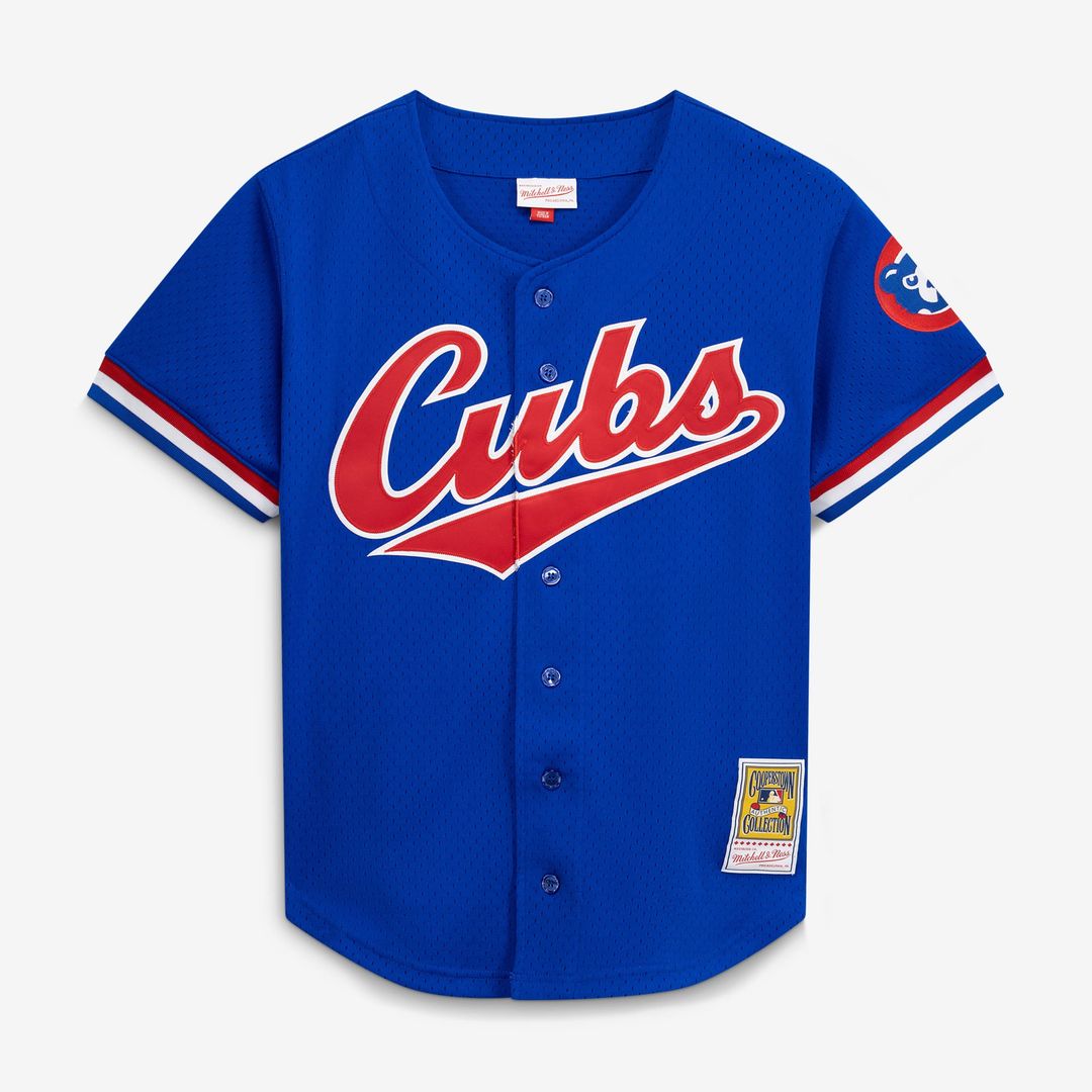 Chicago Cubs Ryne Sandberg Cooperstown 1996 Mesh Batting Practice Button-Up Jersey (Royal)