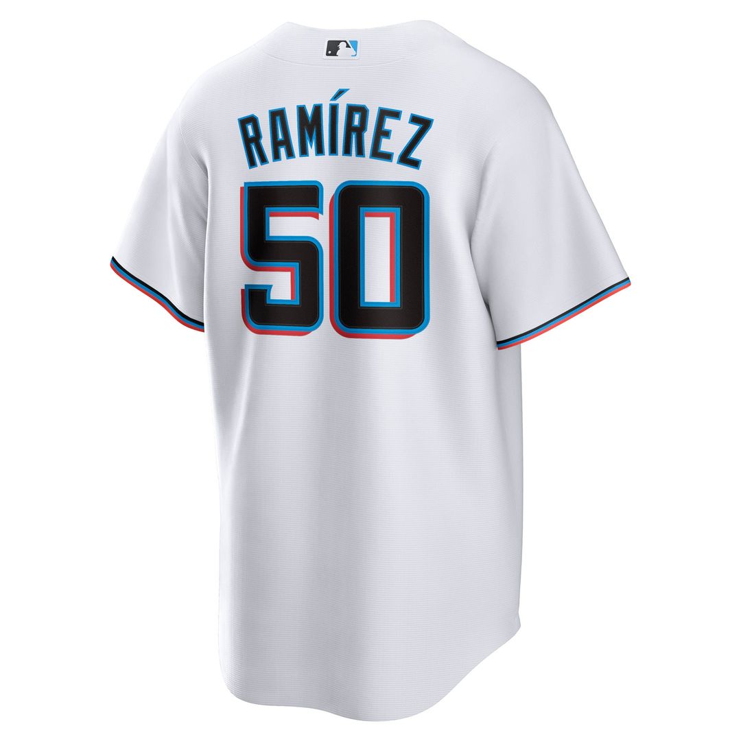 Miami Marlins Agustín Ramírez Home Replica Jersey (White)