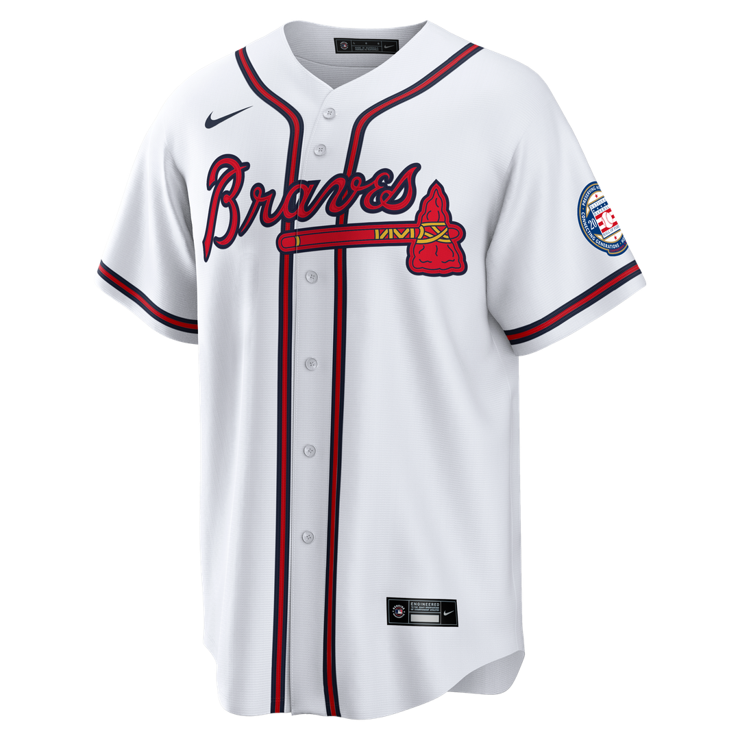 Atlanta Braves Andruw Jones Home Replica 2026 Hall of Fame Patch Jersey (White)