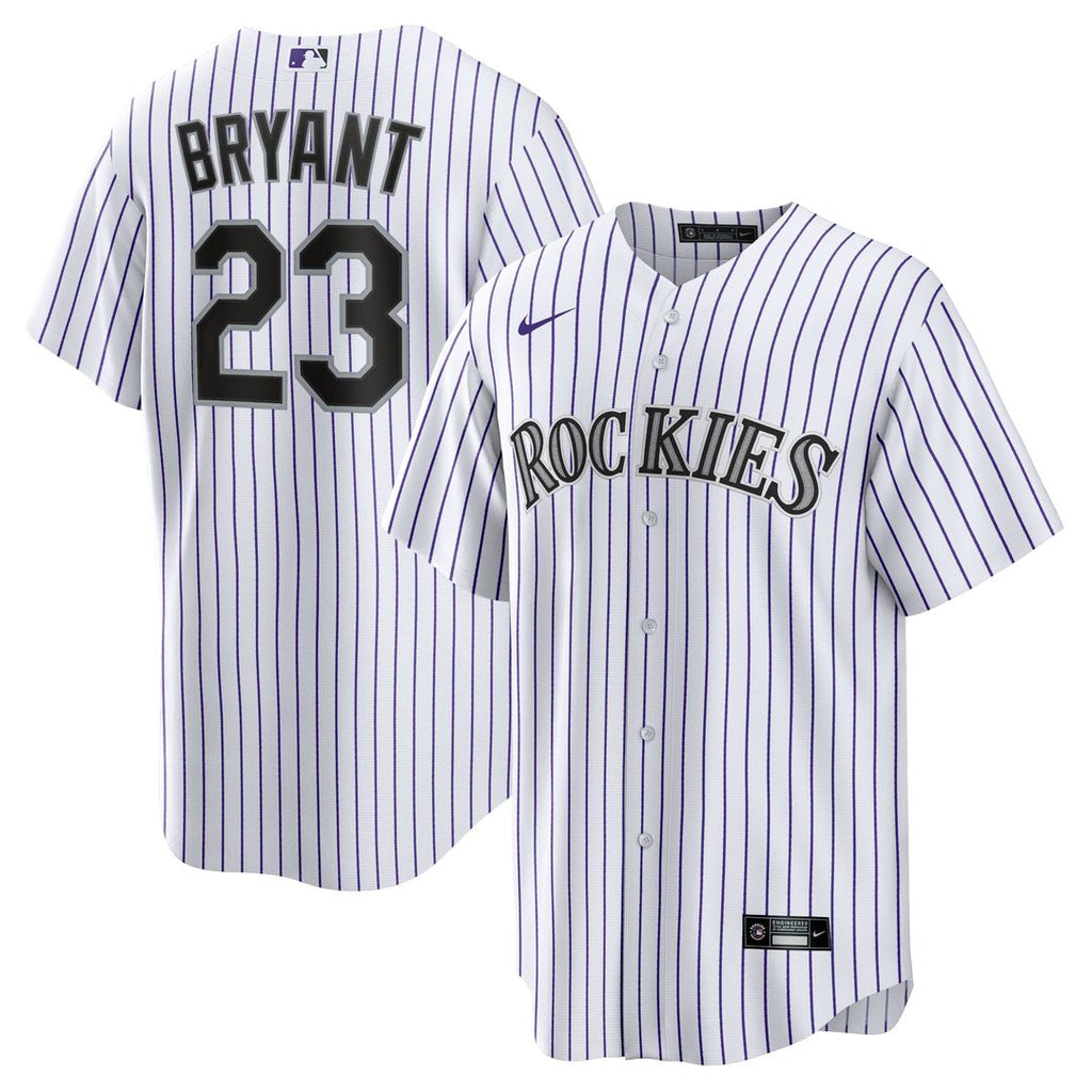 Colorado Rockies Kris Bryant Replica Jersey (White/Purple)