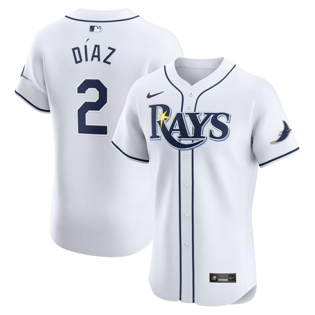 Tampa Bay Rays Yandy Diaz Home Elite Jersey (White)