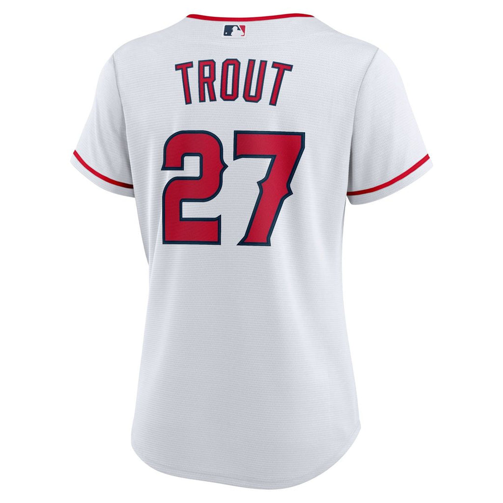 Los Angeles Angels Mike Trout Women's Home Replica Jersey (White)
