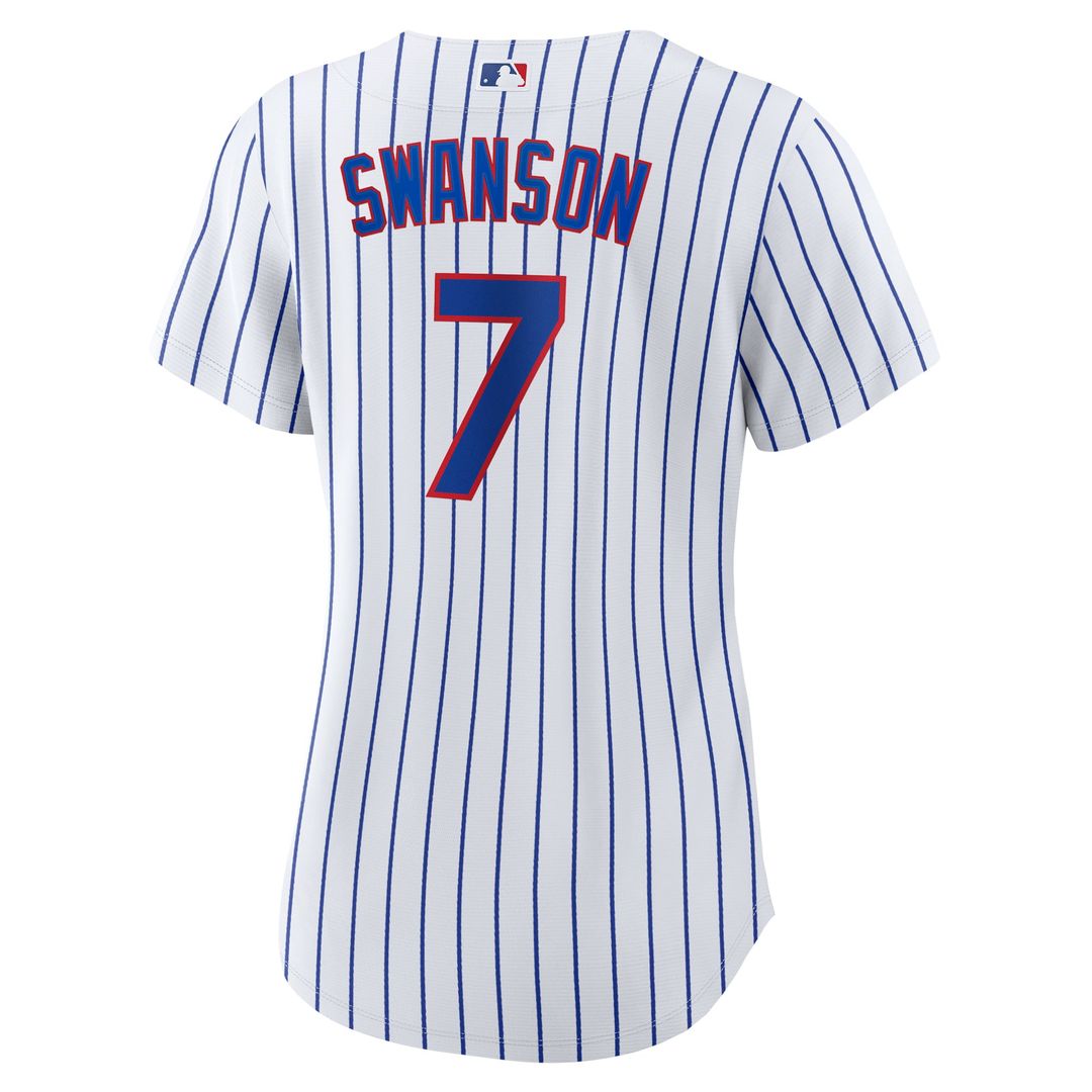 Chicago Cubs Dansby Swanson Women's Home Replica Jersey (White/Royal)