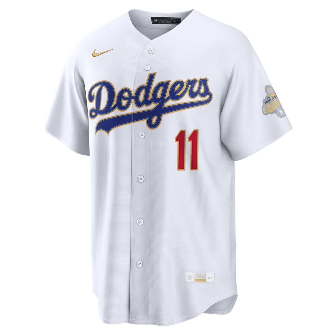 Los Angeles Dodgers Roki Sasaki 2026 Gold Collection Kanji Stadium Jersey (White)