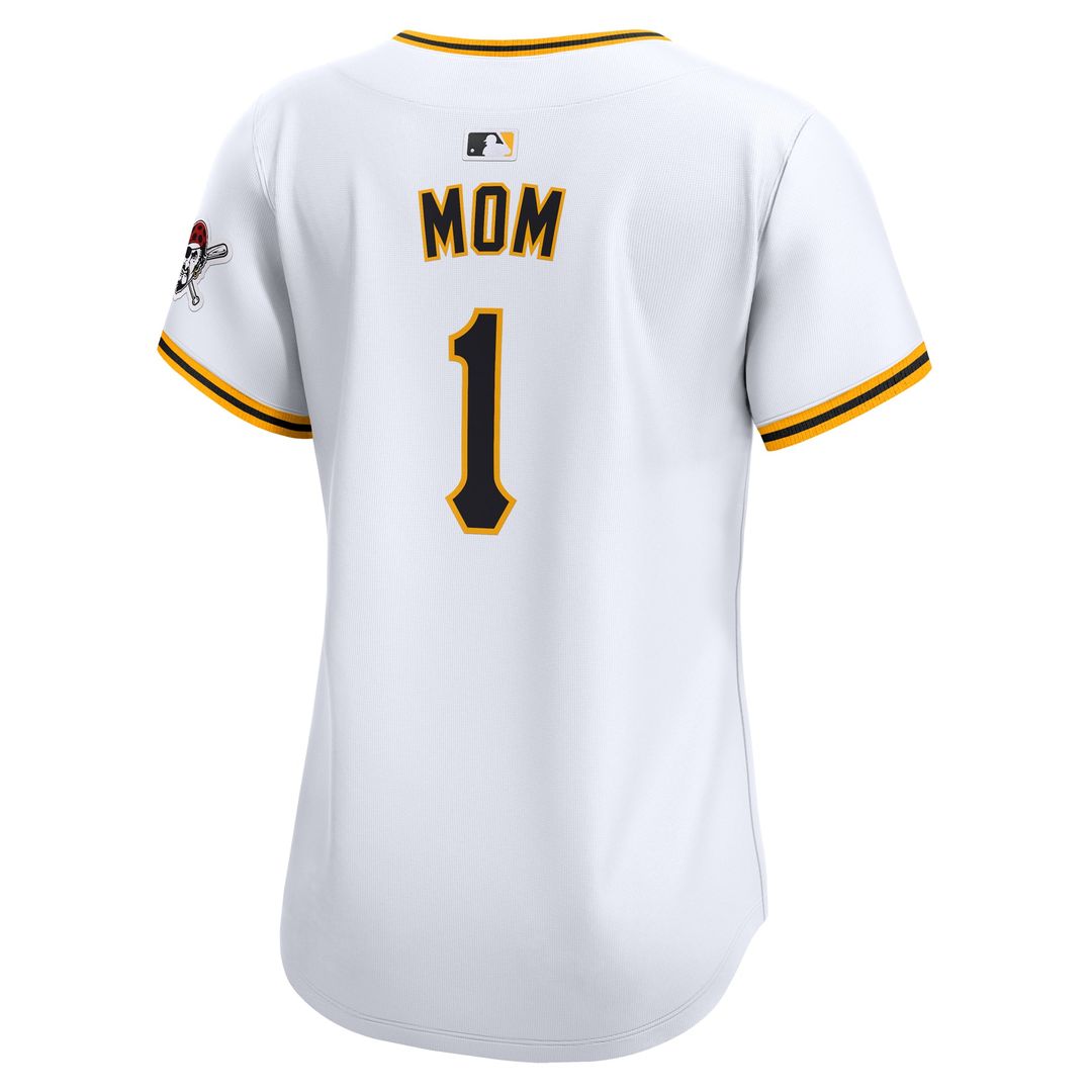 Pittsburgh Pirates Women's #1 Mom Home Limited Jersey (White)