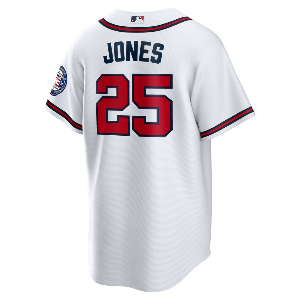 Atlanta Braves Andruw Jones Home Replica 2026 Hall of Fame Patch Jersey (White)
