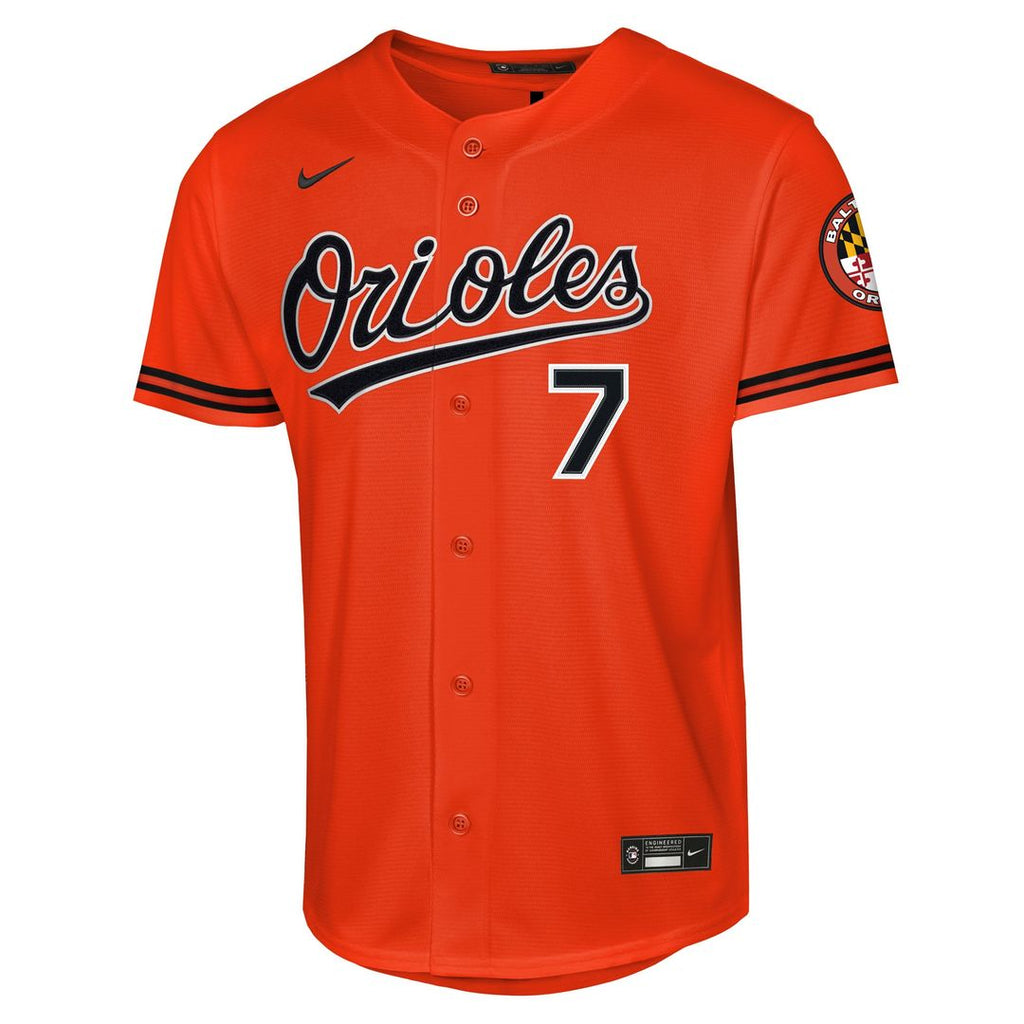 Baltimore Orioles Jackson Holliday Youth Alternate 2 Stadium Jersey (Orange)